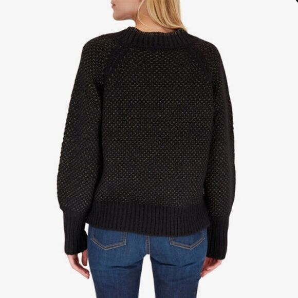 NWT Veronica Beard Mirnie Metallic V-Neck Sweater Relaxed Oversized XL - Picture 7 of 17